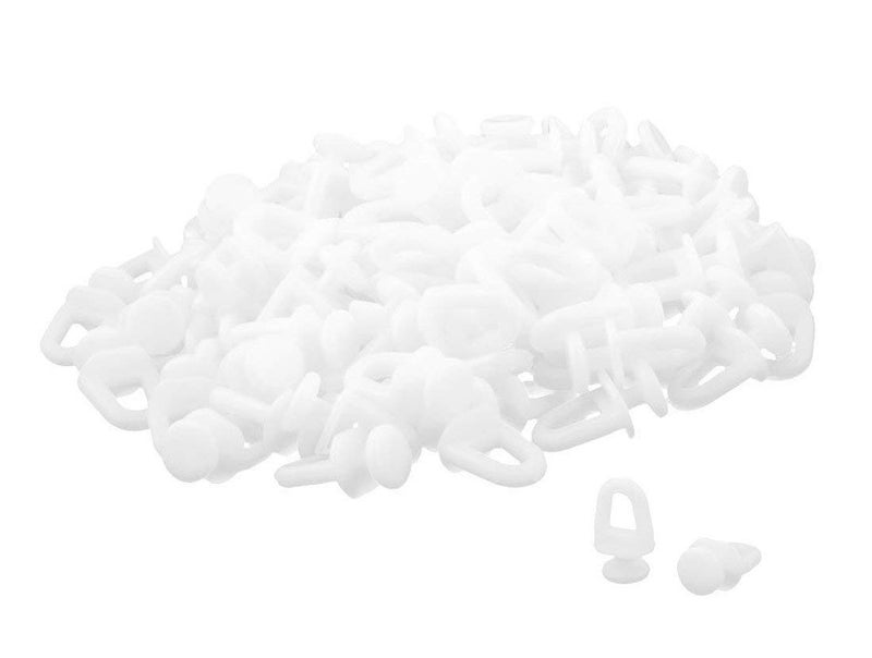 Luomorgo 23mm/0.91 inch Length White Plastic Curtain Track Carrier Glide Rollers 50Pcs - Image 4